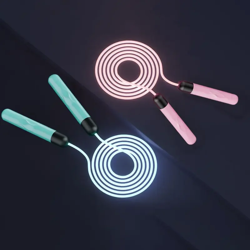 Hot Sale Workout Fitness Jump Rope Anti-Skid Handle Kids Led Light Luminous Skipping Rope