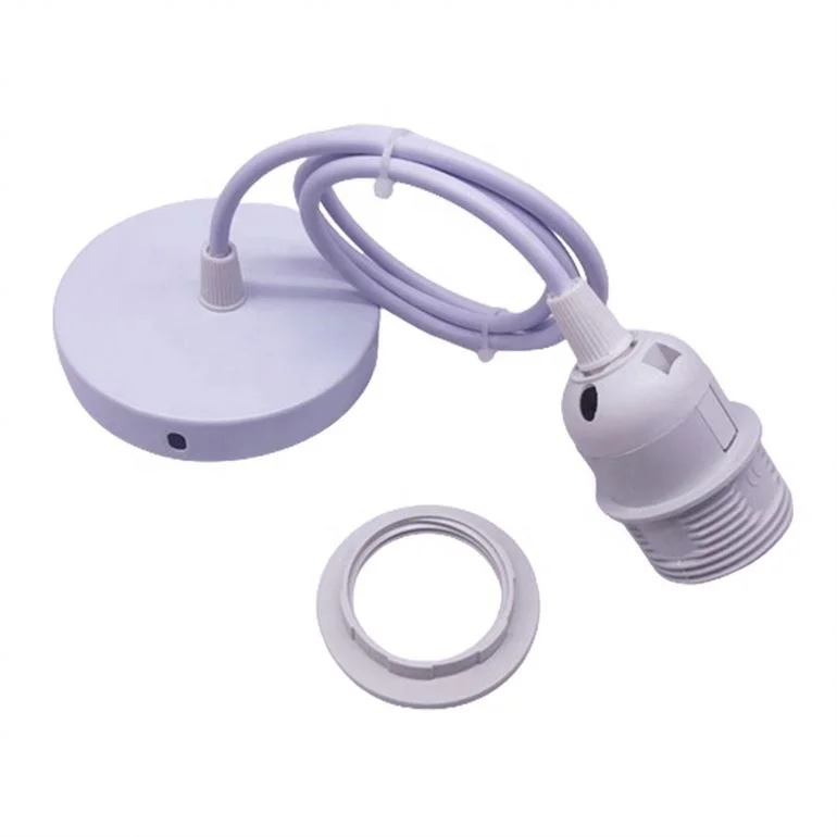 Wholesale Cheap Lighting Accessories E27 Lamp Holder Fully Threaded Screw Plastic Chandelier E27 Plastic Lamp Holder