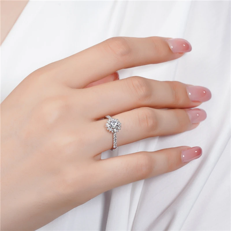 High End New Fashion Exquisite moissanite and diamond ring cvd diamond gold diamond rings