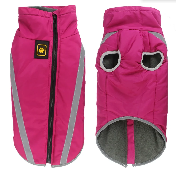 Customized logo Pet Supplies big dog coat winter pet clothes custom designer reflective battery heated pet coat