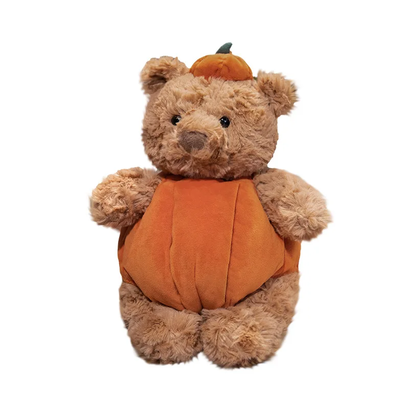 customization Soft Plush Halloween Pumpkin Bear Grey Bunny Kids Stuffed Rabbit Dolls Halloween Decoration Gifts