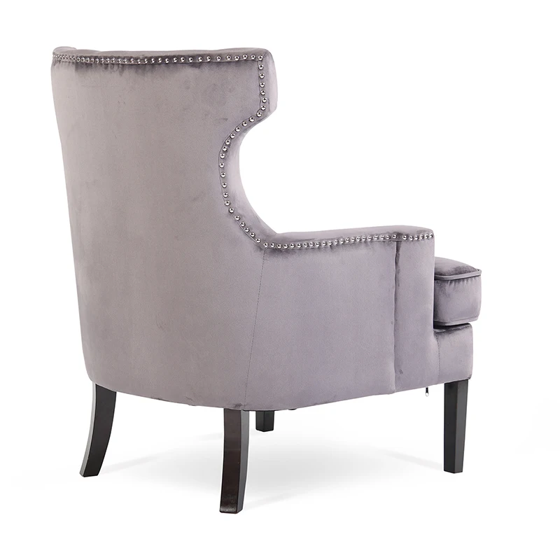 
Factory direct customization Fabric wooden frame new foam wooden legs modern chair living room chairs lounge chairs 