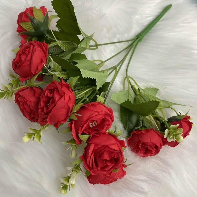 DREA High Quality Real Touch Soft Velvet Peony Bouquet 10 Heads Artificial Flower Silk Peony Wholesale