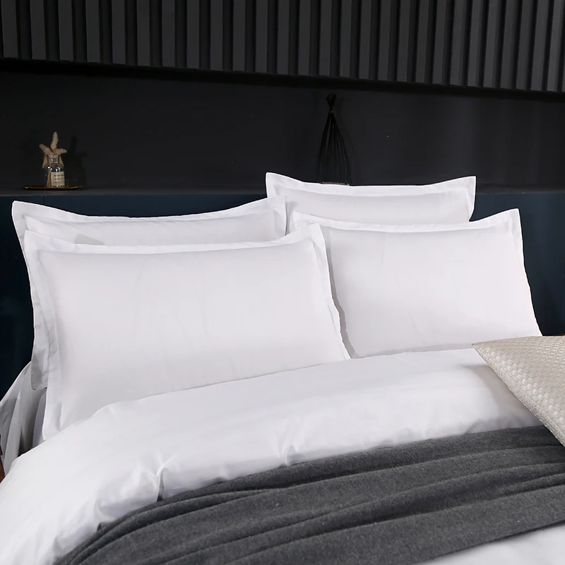 Custom 200Tc-1000Tc Satin Hotel Sheets 5 Star Luxury Flat Bed Linen for Hotel Bedding Sets