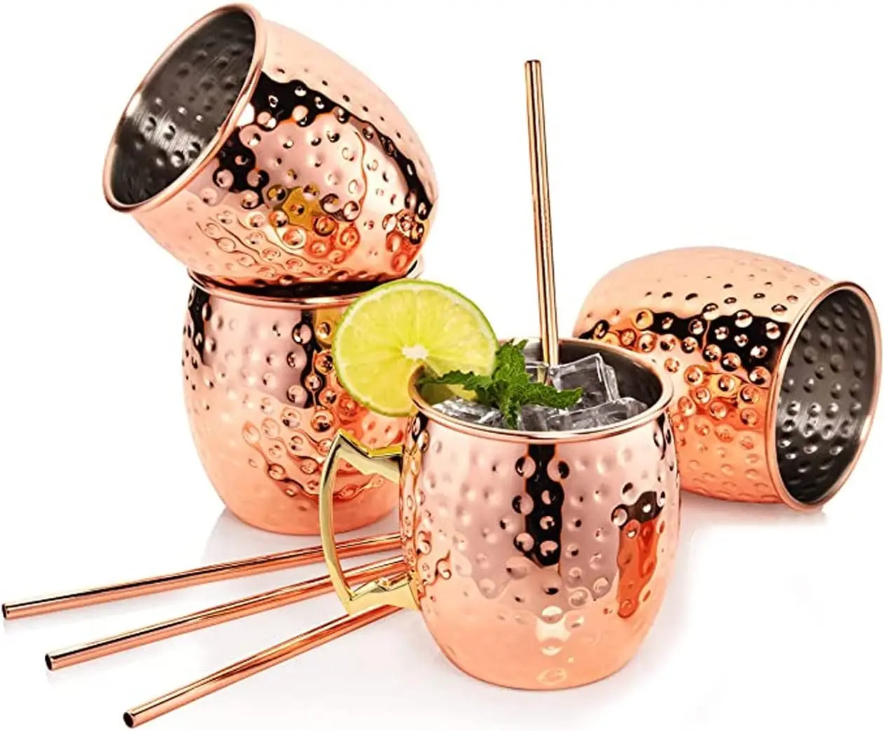 16 oz 100% Pure Hammered Copper Barrel Gift Mug for Moscow Mules