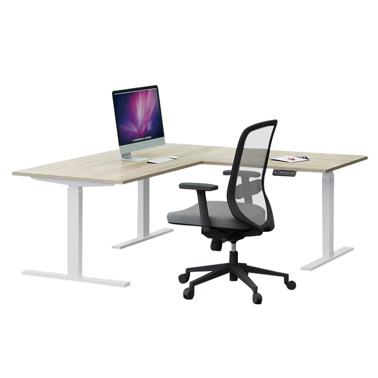 Electric Linear for Lift Table Modern Design Ergonomic Stand up Desk High Adjustable Table Manager Office Desk Furniture Wooden