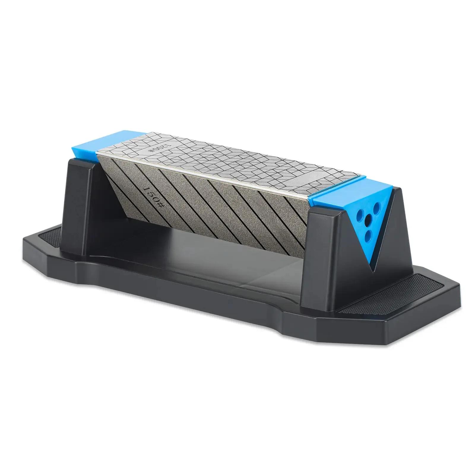 Professional Triple-sided Diamond Sharpening Stone with base for kitchen multifunctional knife sharpener