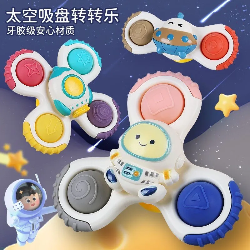 3 PCS Suction Cup Spinner Baby Bath Toys for 1 2 Year Old Boys and Girls Window Fidget Spinners Sensory Toys