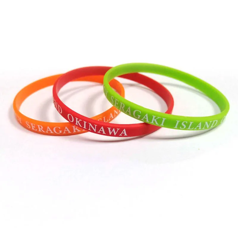 Cheapest Gift Custom Logo Text Rubber Wristband Waterproof Personalized Thin Soft Silicone Wristband
