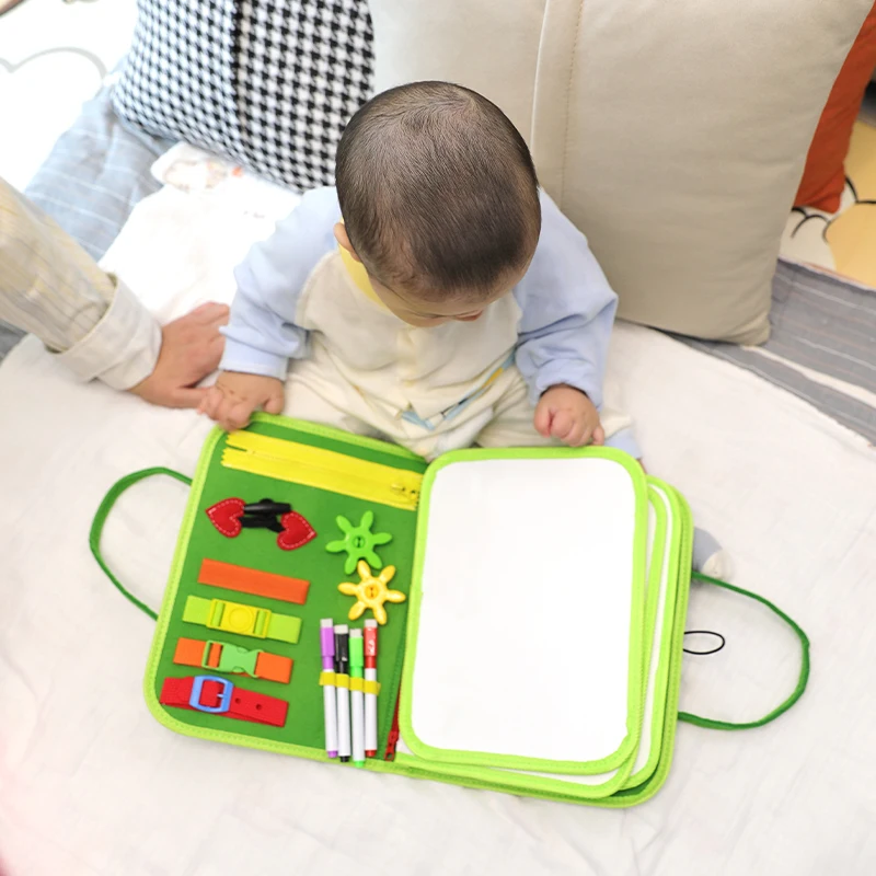 New Educational Busy Board Book Kids Sensory Montessor Tos Activities leaming Board Felt Toddler Busy Board For Kid