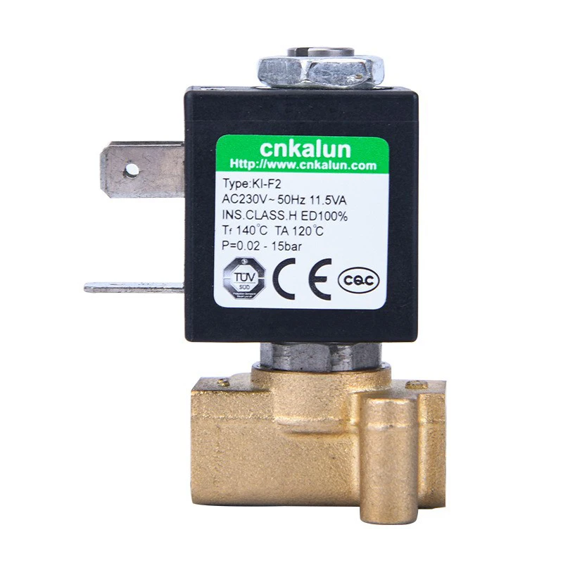 High quality 0.5L/min brass output solenoid valve mini 2 way 24V  water solenoid valve for coffee machine