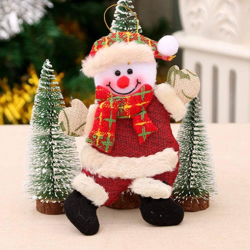 Merry Christmas Ornament DIY Xmas Gift Santa Claus Snowman Tree Pendant Hanging Decoration Home Happy New Year Christmas Elk