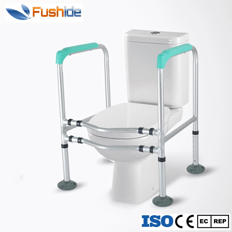 Aluminum Adjustable Toilet Safety Frame Grab Bar Suitable for Any Toilet