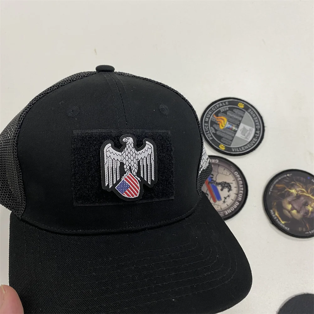 Пользовательские тисненый 3d крючок и петля мягкая одежда ПВХ патч