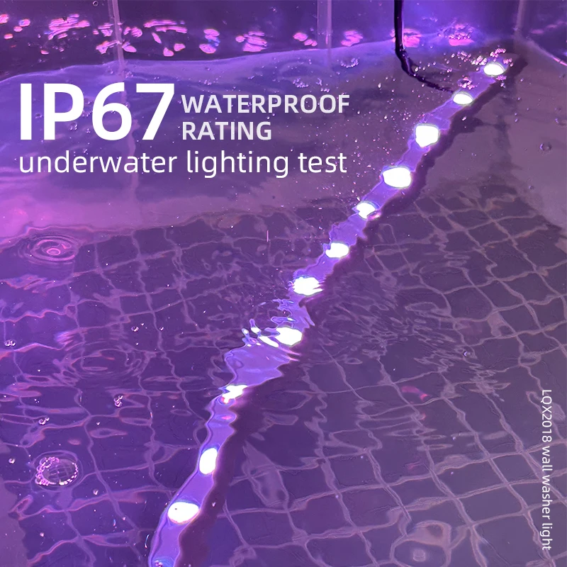 LQX2018 outdoor 24V DC 24W IP67 dmx512 smart dimmable rgbw wall washer light Architectural contour lighting