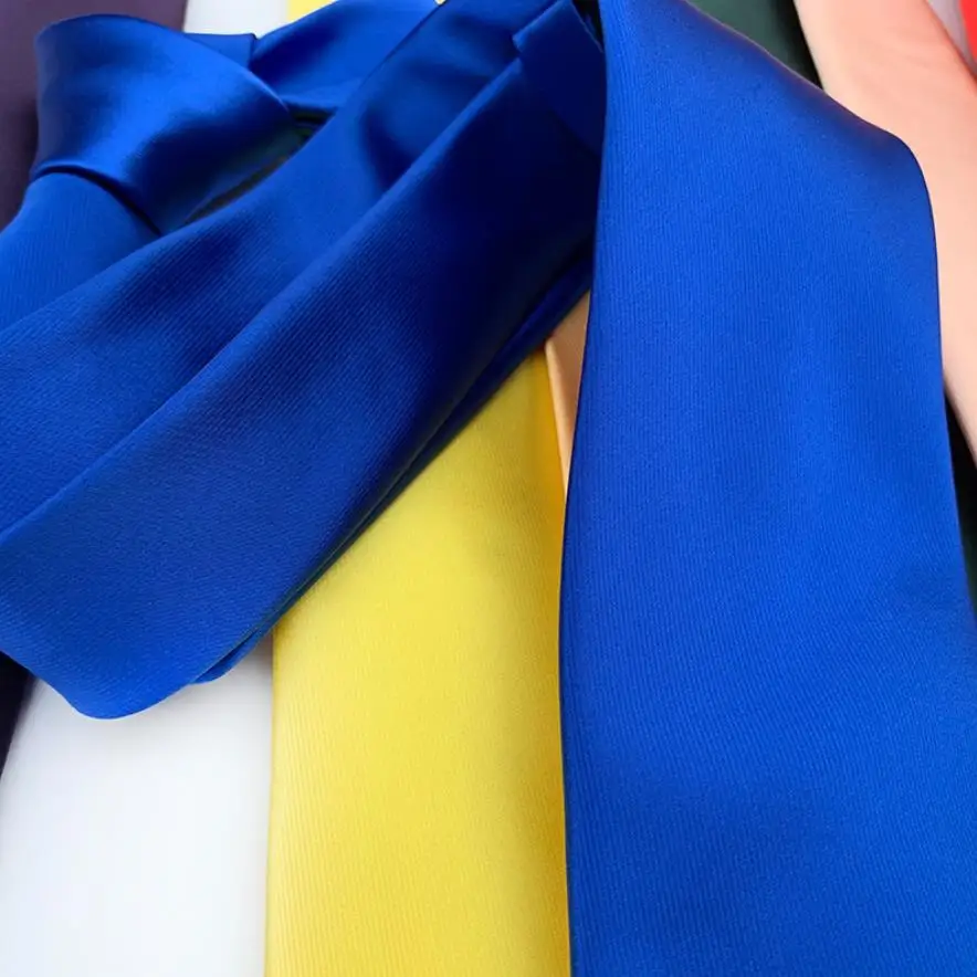 Fashion 8cm Width Casual Wedding Suit Business Party Red Grey Blue Pink White Navy Black Solid Color Neck Tie for Men