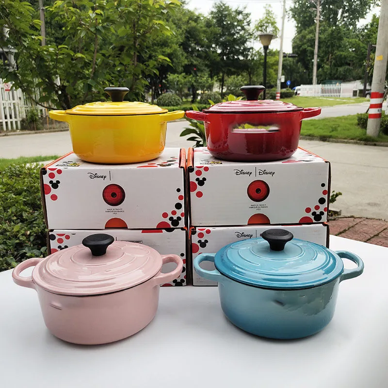 New Edition of Durable Cast Iron Enamel Pot: High-end Aesthetic for Home Use - Multifunctional Oval Pot Ideal for Braising