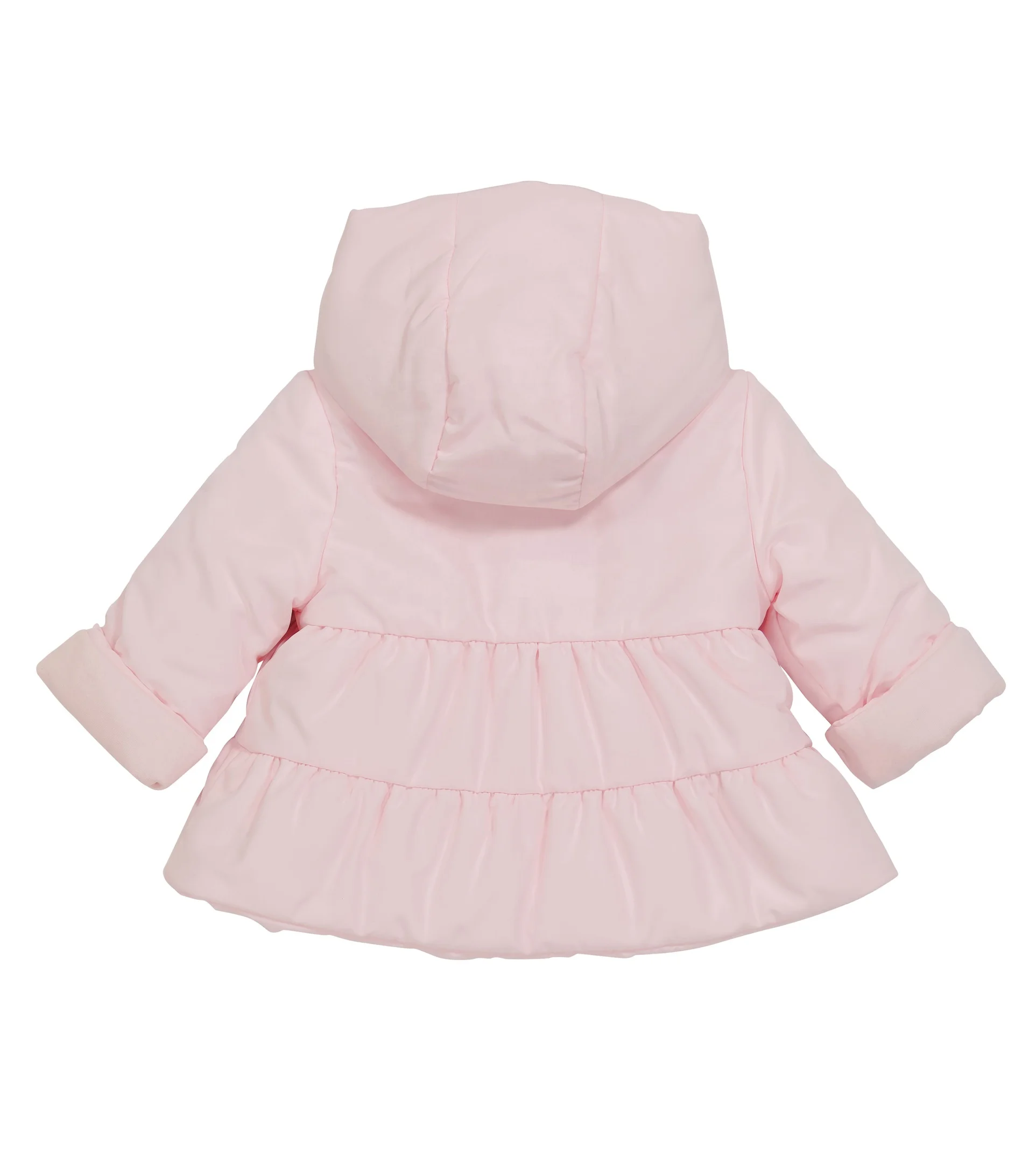 High quality baby bright pink colorway  hooded coat baby puffer coats outwear 100% cotton
