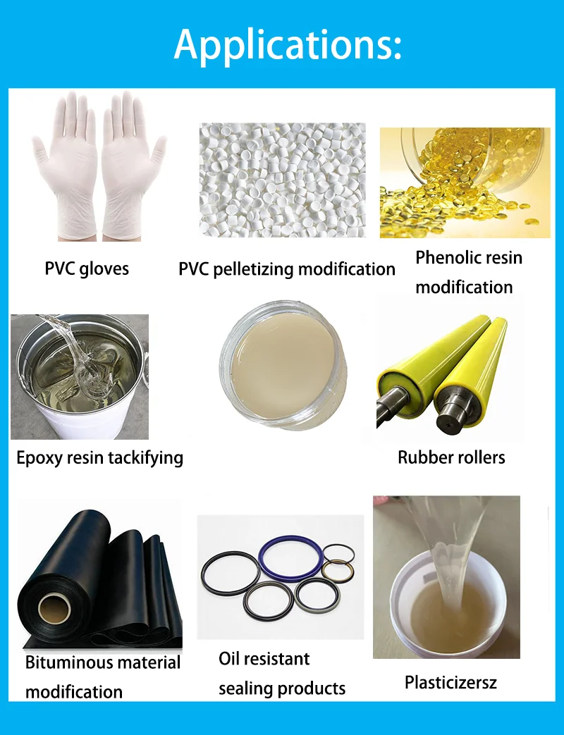 For rubber industry  and automotive interior  liquid nitrile rubber LNBR 810 PVC modification