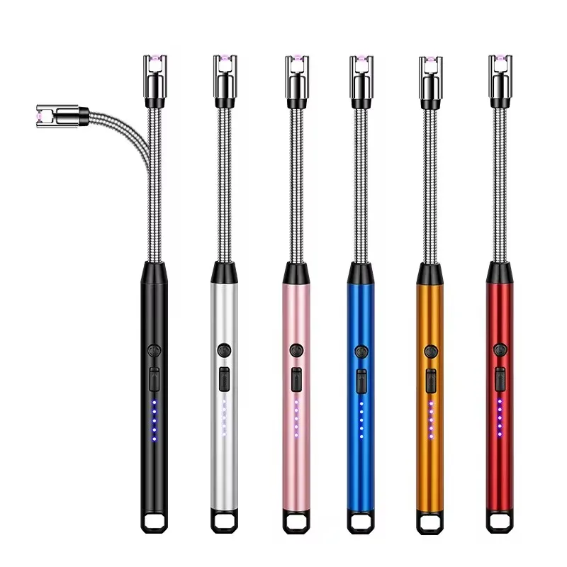 Windproof 360 Degree Free Rotation BBQ Lighter Wholesale Rechargeable Electric Arc Lighter