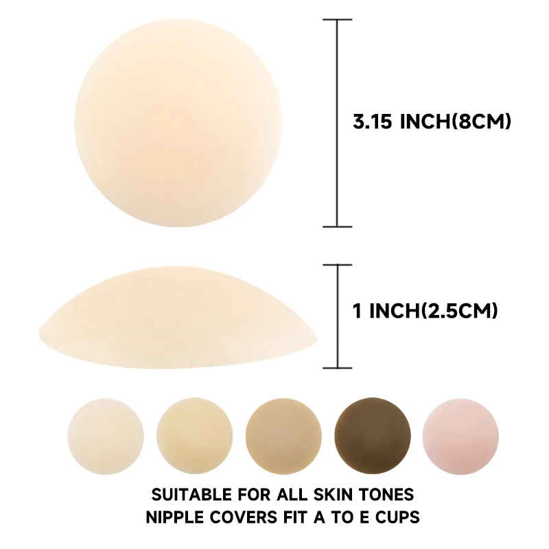 Best Size World Thinnest Reusable Adhesive Invisible Nude Nippleless Covers