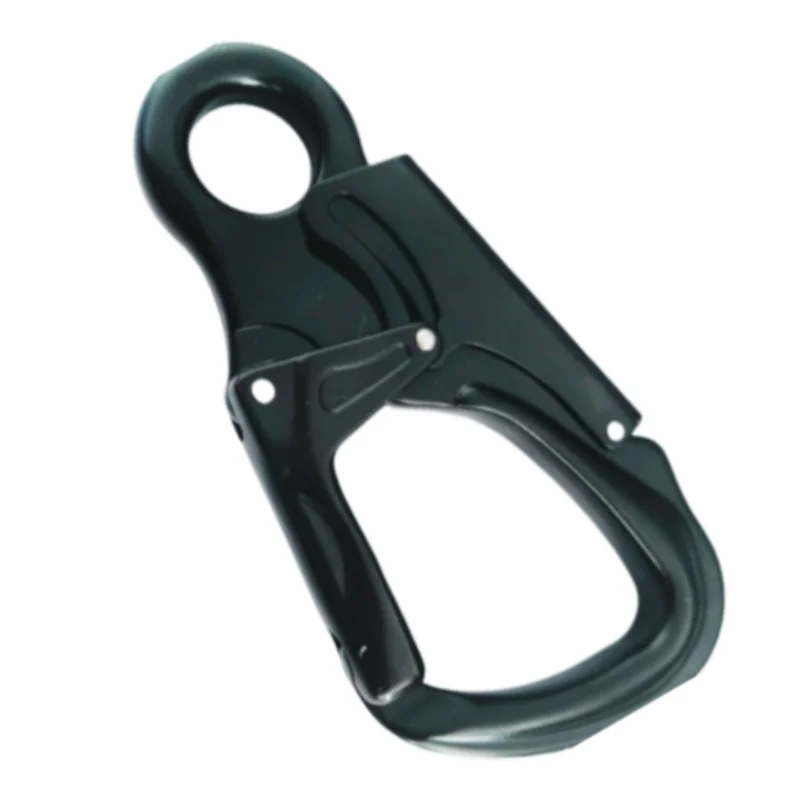 Custom Logo 35KN Carabiner Clips with Double-action Locking System Safety Buckle Climbing Clip Hook
