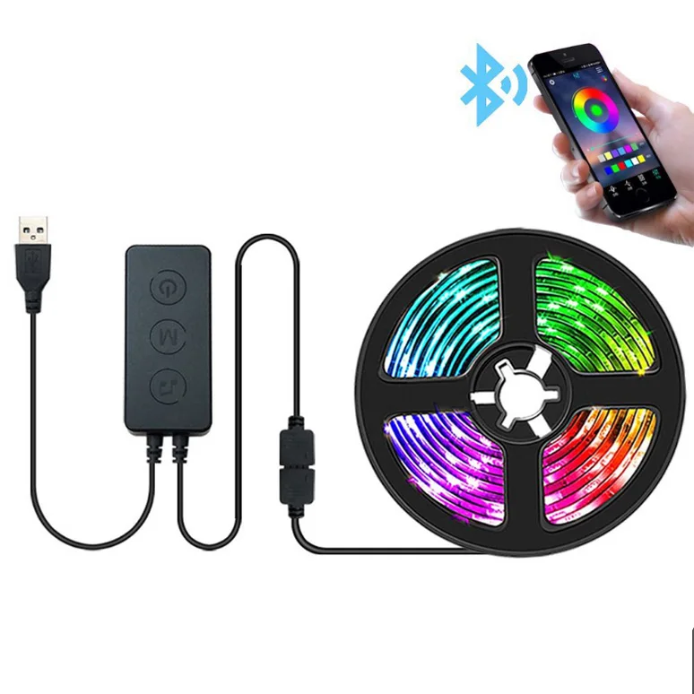 Водонепроницаемая гибкая светодиодная лента usb для подсветки корпуса телевизора smd 2835, Светодиодная лента rgb, комплект освещения