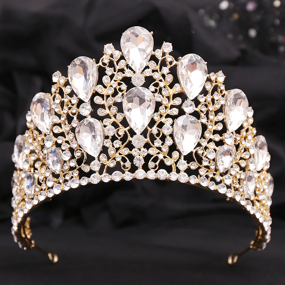 Crystal Tiaras And Crowns Bride Headdress Bridal Diadem Princess Wedding Crown hairband Ornaments