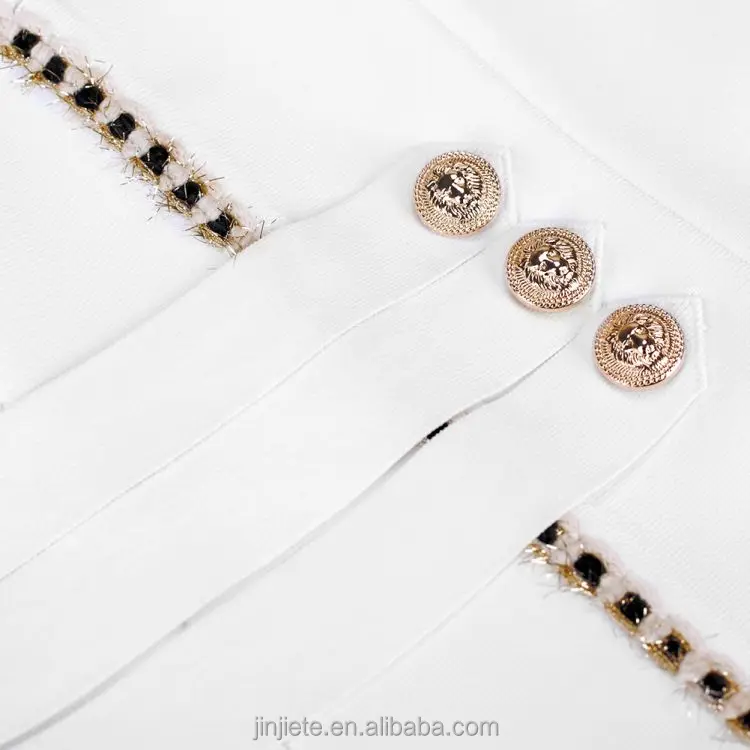 Custom Verano Rivet Sleeveless Formal Cocktail Dresses Vestidos De Fiesta Vestidos Dama De Honor Mini White Bandages Dresses