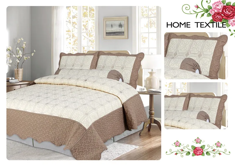 Boryard Вышивка Комплект покрывал лоскутного шитья микрофибра постельное одеяло, одеяло, покрывало для спальни