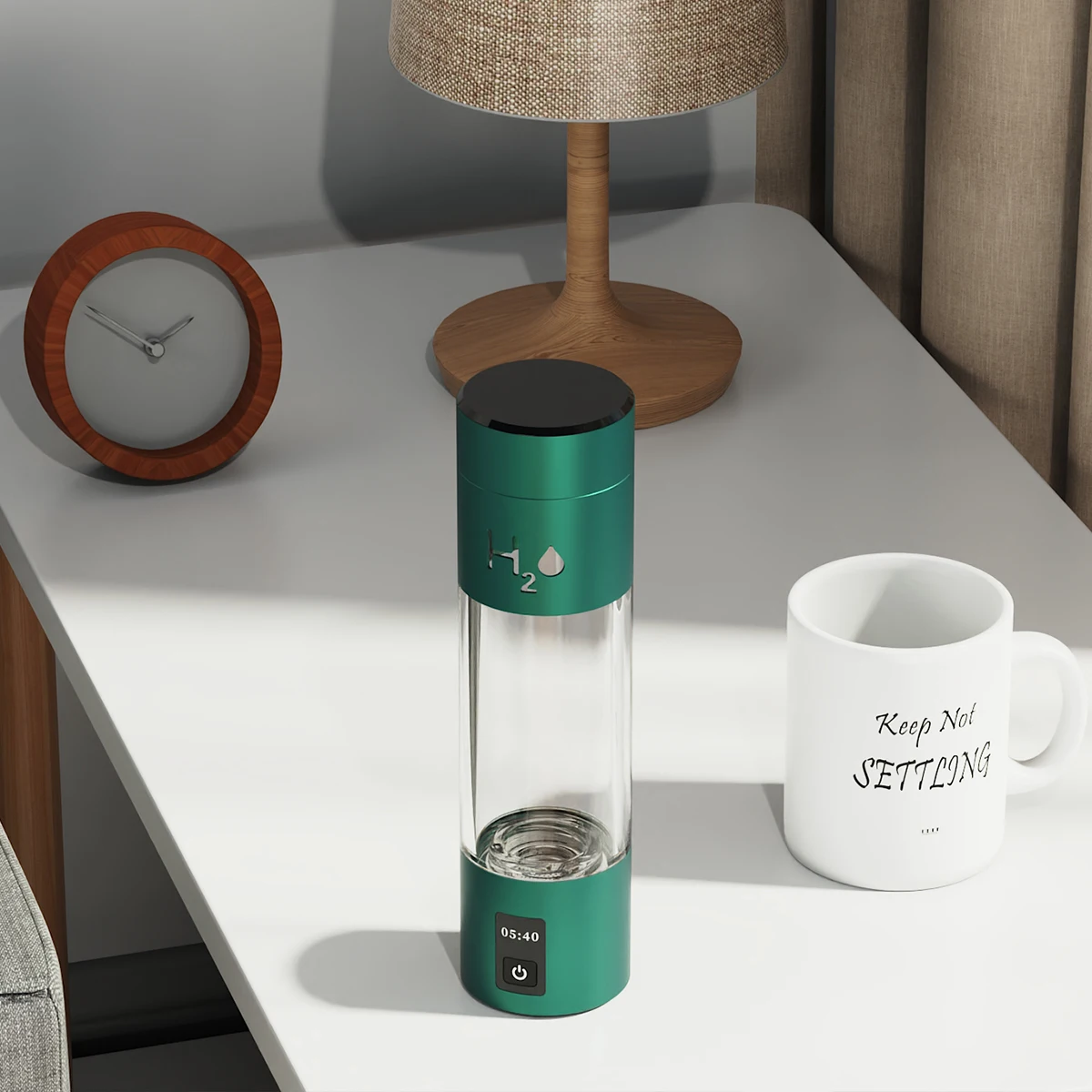 Factory Wholesale 2 In 1 Use Portable 3000ppb Hydrogen Rich Generator Water Bottle With PEM SPE Technology