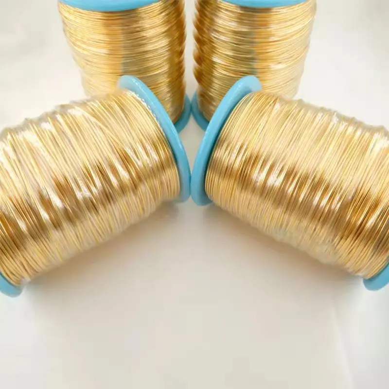 Brass wire 18K gold plated jewelry accessories Heat shrinkable piece material pendant simple jewelry metal wire