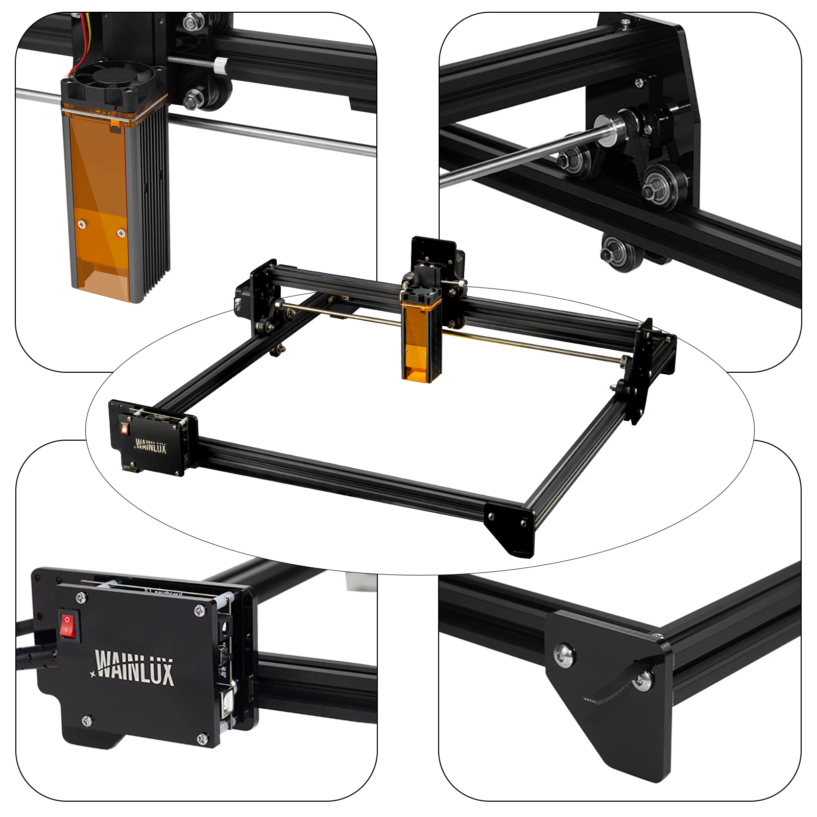 Wainlux Laser Engraving Machine For Metal DIY Lazer Engraver Cutting Printer 40w CNC Router For Logo carving Cut wood/Leathe