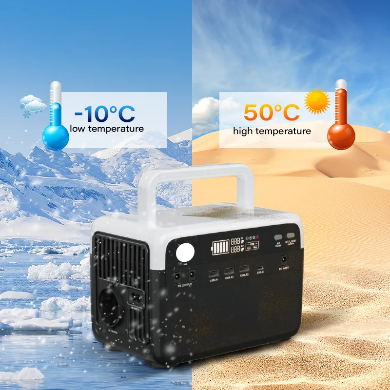 Banqcn 2024 New Power Station Outdoor Camping Lifepo4 Battery 300W Wireless AC DC Type-c USB Solar Generator