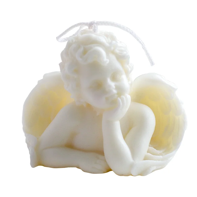 
Three-dimensional Korean ins cute palm rest Angel diy aromatherapy candle fragrant stone decoration silicone mold 