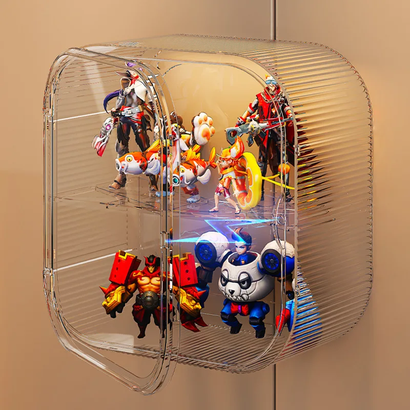 New Arrival Clear Home Bin Plastic PET ABS Toy Doll Anime Figure Display Storage Container Shelve Box
