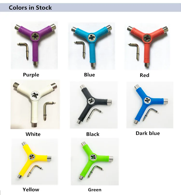 Brand Custom Skate board and Long board Y-Tools Screwdriver with Multi-function