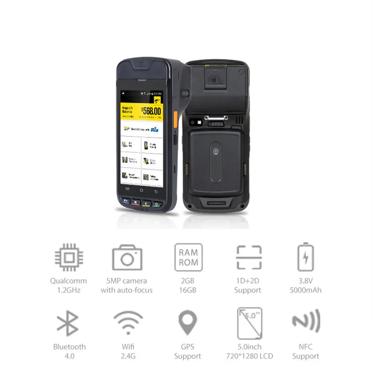 Оптом I9000S Android емкостный сенсорный экран POS ручной умный POS-терминал с WIFI BT сканер
