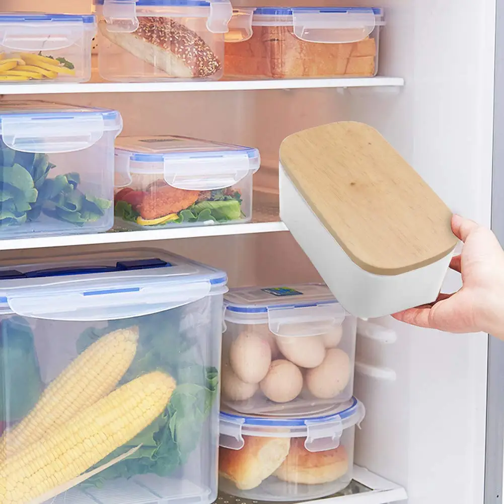 Customized Butter Box Butter Keeper Food Storage Container Large Ceramic Butter Dish with Lid