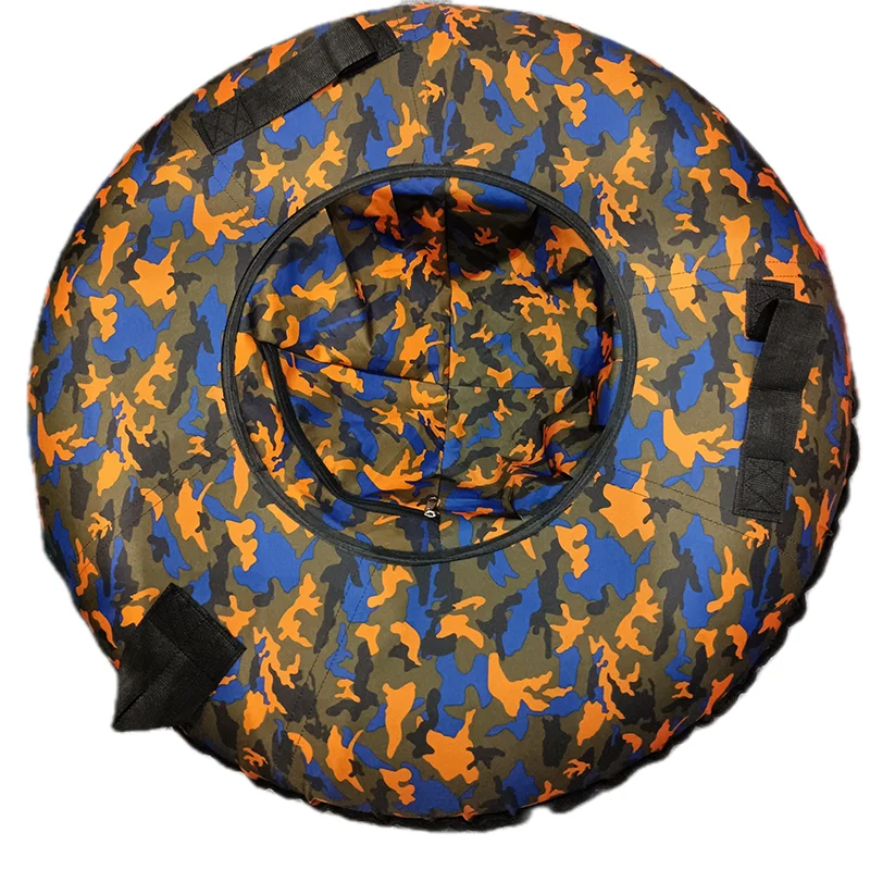 Hard Bottom Rubber Tire Inner Tube Towable Winter Sport Inflatable Towable Sledge Ski Sled Snow Tube