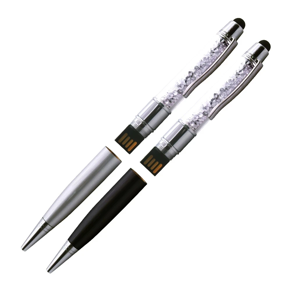 business advertising gift Diamond Pen USB flash Drive memory sticks with phone touched stylus for promotions gifts giveaways