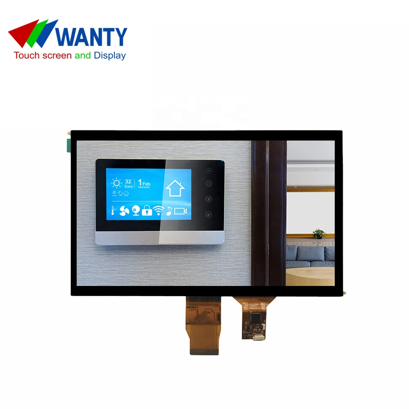 Touch Screen RGB 50pin IPS 1024x600 LCD 10 10.1 Inch Cap-touch Display High Brightness 350cd/m2 Capacitive Touch Panel Screen