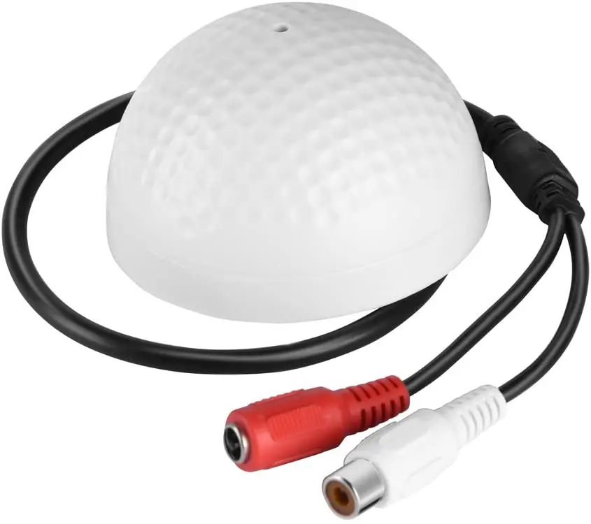 noise cancelling cctv camera external boom microphone with RCA and DC