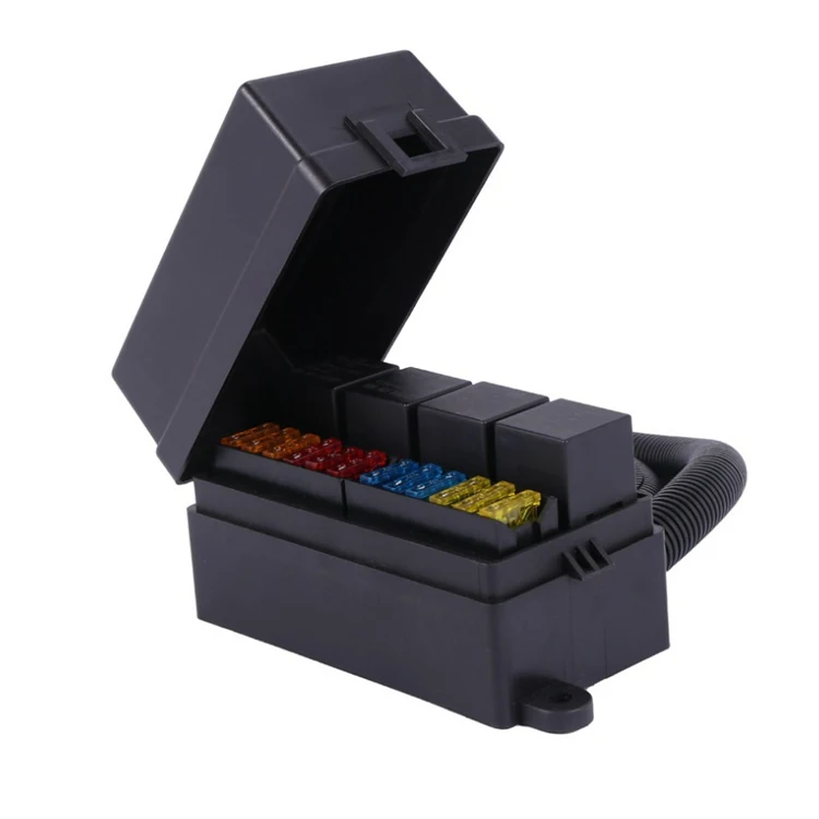 12V 14V 30A 40A 12 Way fuses and 4 Relay Box for Automotive Vehicle Cars Marine Boat