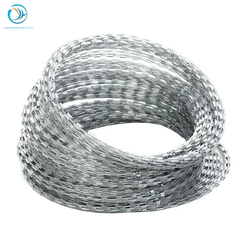 hot dipped galvanized razor barbed wire BTO-22 from china real factor