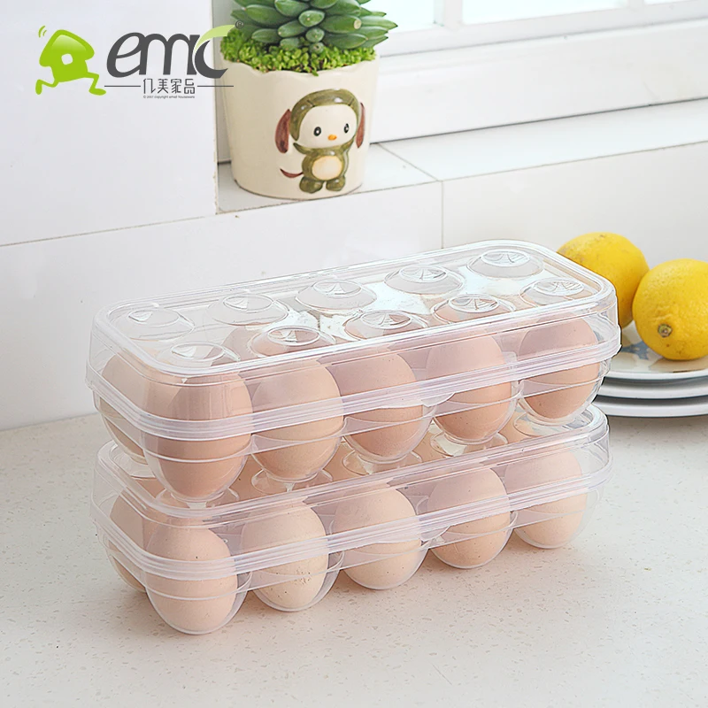10 Grid Single-Layer Egg Box Basket Organizer Plastic Egg Food Container Storage Box Home Kitchen Transparent Case Egg Box