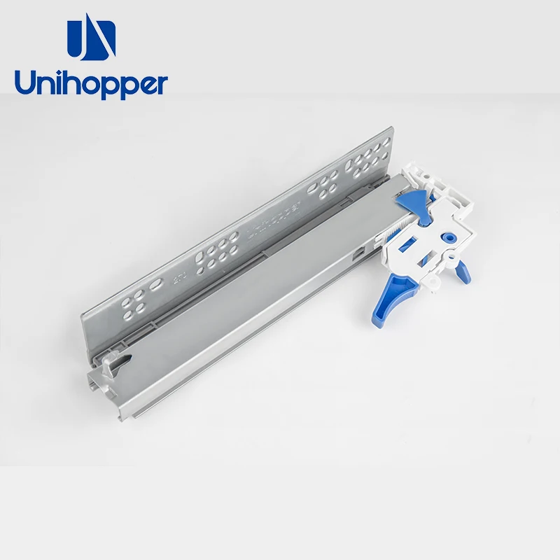 Unihopper full extension wardrobe closet kitchen cabinet 3D soft close & self close concealed drawer runners