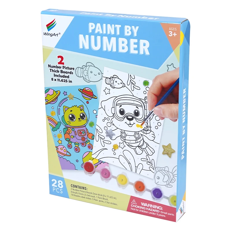 Hand Painted DIY Acrylic Paint Cartoon Pictures By Numbers Painting Art Gift Drawing On Canvas Home Decor