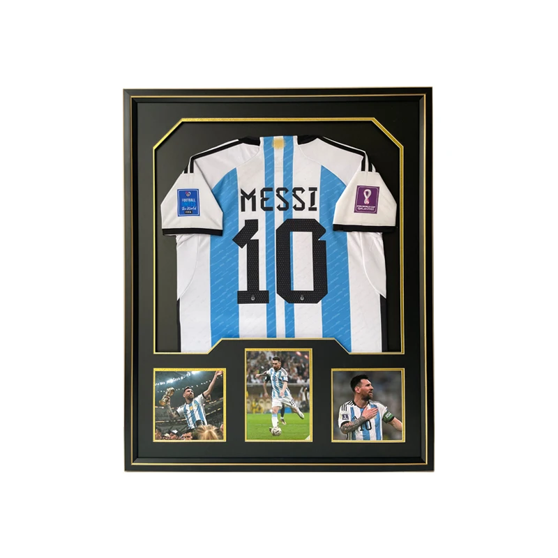 Jersey Frame Display Case Wooden Wall Mounted Matt Black Shadow Box for Baseball Basketball Football Soccer Sport Shirt