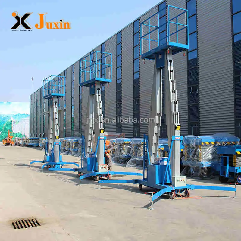 Double mast aerial work aluminum lift platform 500kg lifting with CE